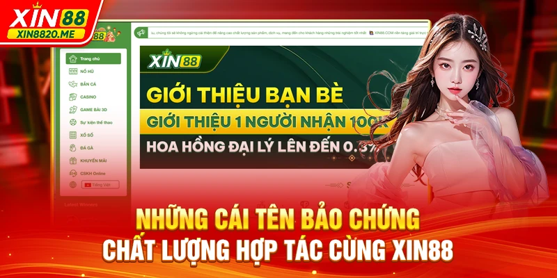 Những cái tên bảo chứng chất lượng hợp tác cùng XIN88